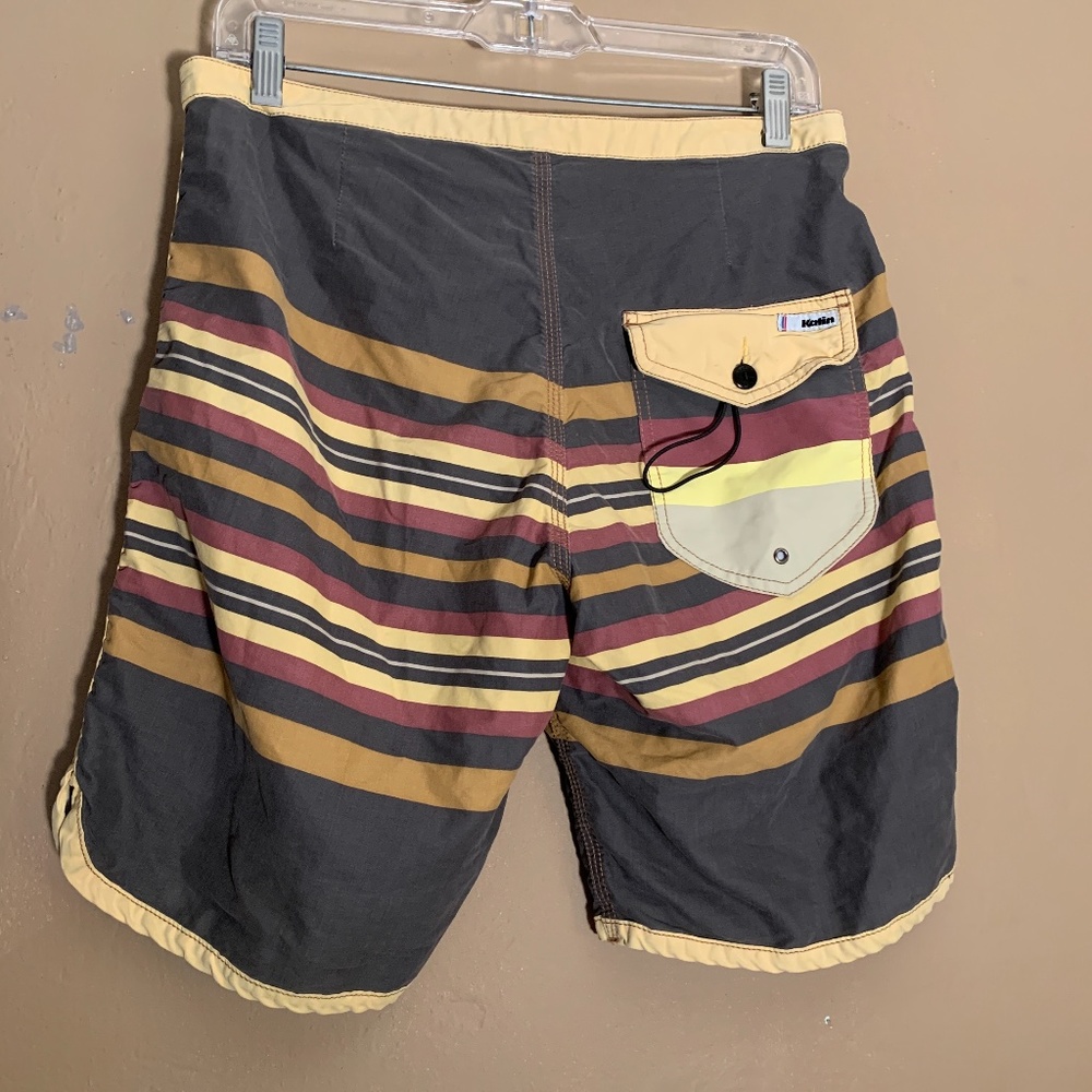 Katin Swim Trunks 30 Waist Inseam 7.5" Gently worn External drawstring  Zipper - Picture 4 of 4